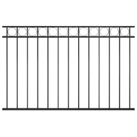 Fence Panel ASSEN Steel 1.7x1 m Black