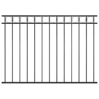 Fence Panel ASSEN Steel 1.7x1.2 m Black