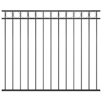 Fence Panel ASSEN Steel 1.7x1.5 m Black