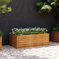 Garden Raised Bed 100x50x36 cm Corten Steel