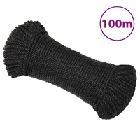 Work Rope Black 8 mm 100 m Polypropylene
