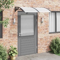Door Canopy Black 150x100 cm Polycarbonate