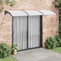 Door Canopy Black and Transparent 300x75 cm Polycarbonate
