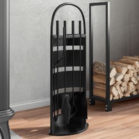 5 Piece Fireplace Tool Set 23x15x66 cm Steel