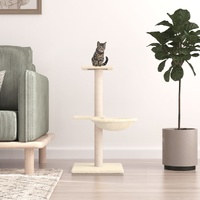 Cat Tree with Sisal Scratching Posts Cream 72 cm