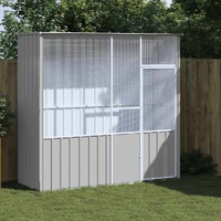 Bird Cage Grey 215x78x200 cm Galvanised Steel