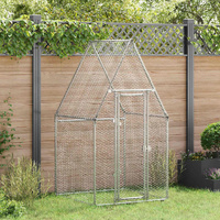 Chicken Cage Silver 100x100x190 cm Galvanised Steel