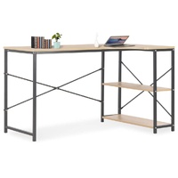 Computer Desk Black and Oak 120x72x70 cm
