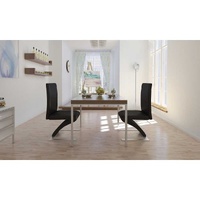Dining Chairs 2 pcs Black Faux Leather