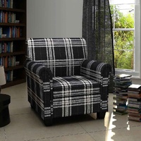 Sofa Chair with Cushion Black Fabric