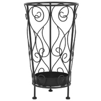 Umbrella Stand Vintage Style Metal 26x46 cm Black