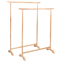 Clothes Racks 2 pcs Solid Oak Wood