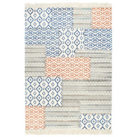 Handwoven Kilim Rug Cotton 120x180 cm Printed Multicolour