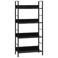 4-Layer Book Shelf Black 60x27.6x124.5 cm Engineered Wood