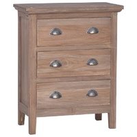 Sideboard with 3 Drawers 60x30x75 cm Solid Teak Wood