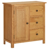 Cupboard 70x35x75 cm Solid Oak Wood