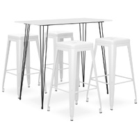 5 Piece Bar Set White