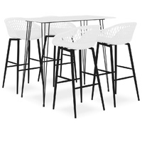 5 Piece Bar Set White