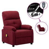 Electric Massage Chair Wine Red Fabric