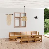 10 Piece Garden Lounge Set Solid Pinewood