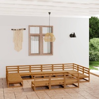 13 Piece Garden Lounge Set Solid Pinewood