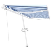 Blue and white