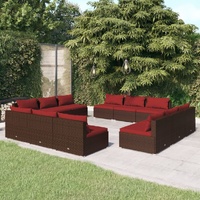 Brown and red