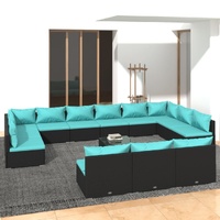 Black and water blue