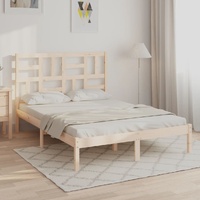 Bed Frame without Mattress Solid Wood 135x190 cm