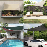Sunshade Sail 160 g/m² Cream 3/4x2 m HDPE