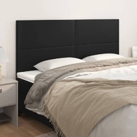 Headboards 4 pcs Black 100 cm Faux Leather