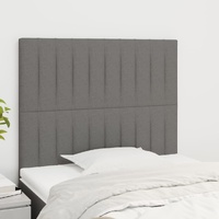 Headboards 2 pcs Dark Grey 100 cm Fabric