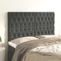 Headboards 4 pcs Dark Grey 72 cm Velvet