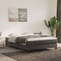 Bed Frame without Mattress Dark Grey Double Velvet