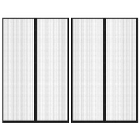Insect Door Curtains 2 pcs with Magnet Blocks Black 220x130 cm