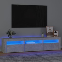 TV Cabinet with LED Lights Concrete Grey 180x35x40 cm