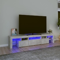 TV Cabinet with LED Lights Concrete Grey 200x36.5x40 cm