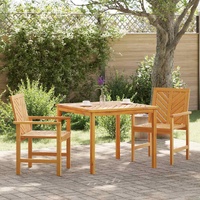 Garden Dining Set 3 pcs Brown Solid Acacia Wood