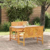 Garden Dining Set 3 pcs Brown Solid Acacia Wood