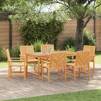 Dining Chair 6 pcs Natural 62.5 x 59 x 89 cm Solid Acacia Wood