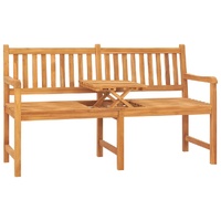 3-Seater Garden Bench with Table 150 cm Solid Teak Wood