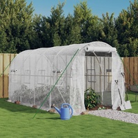 Greenhouse with Steel Frame White 8 m² 4x2x2 m