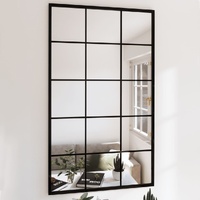 Wall Mirrors 3 pcs Black 100x60 cm Metal