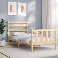 Bed Frame without Mattress 90x190 cm Solid Wood Pine