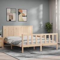 Bed Frame without Mattress 150x200 cm Solid Wood Pine