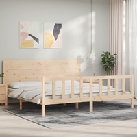 Bed Frame without Mattress 183x203 cm King Solid Wood Pine