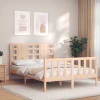Bed Frame without Mattress 135x190 cm Solid Wood Pine