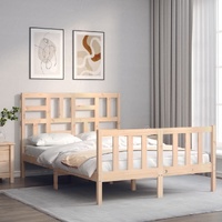 Bed Frame without Mattress 135x190 cm Solid Wood Pine