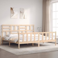 Bed Frame without Mattress 183x203 cm King Solid Wood Pine