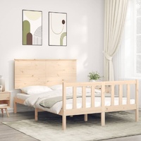 Bed Frame without Mattress 135x190 cm Solid Wood Pine